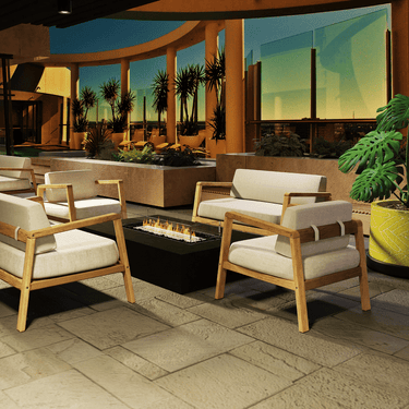 EcoSmart Fire - Wharf 65 Teak-Feuertisch