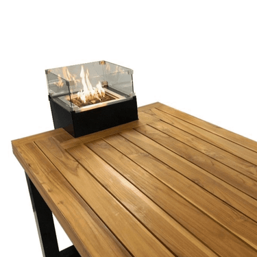Enjoyfires - Feuertisch Teakholz 180 cm