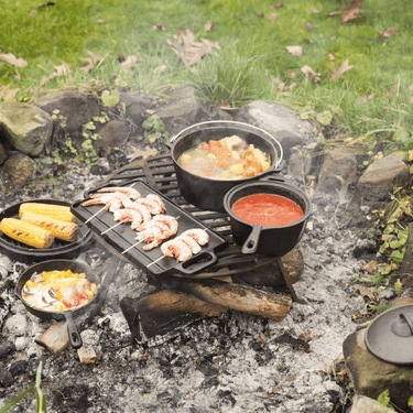 5-teiliges Lagerfeuer-Kochset - Dutch Oven - Esschert Design