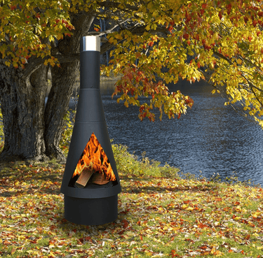 GardenmaxX - Denver Gartenkamin 125 Schwarz