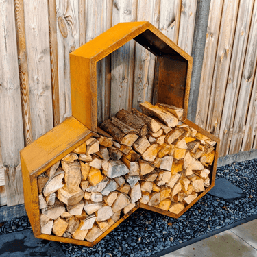 Ruigg - Holzlager Dreieck Cortenstahl Large