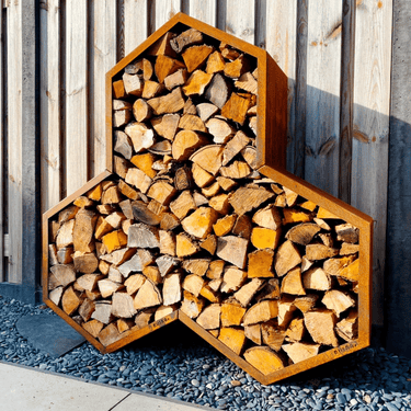 Ruigg - Holzlager Dreieck Cortenstahl medium