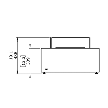 EcoSmart Fire - Base 30 Teak-Feuertisch