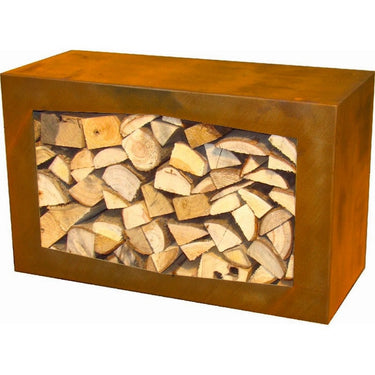 GardenmaxX - Woodbox Holzlege aus Cortenstahl