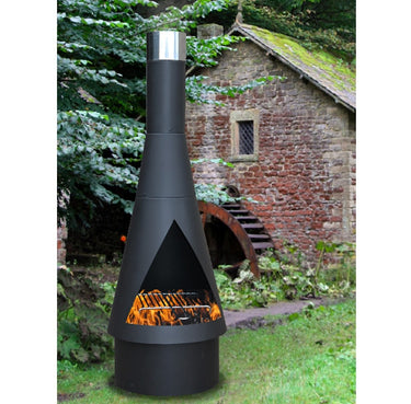 GardenmaxX - Denver Gartenkamin 125 Schwarz